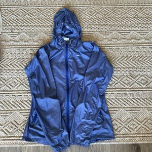 Nike Running Womens Size Medium Blue Full Zip Jacket Hood Pocket